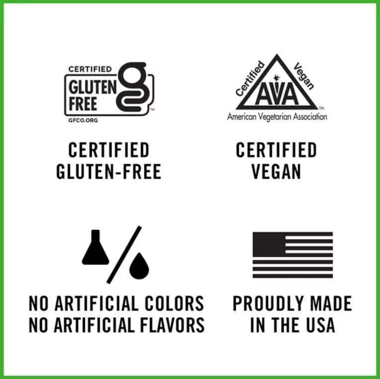 TheraBreath fresh breath oral rinse certification icons gluten free vegan no artificial colors or flavors Made in USA