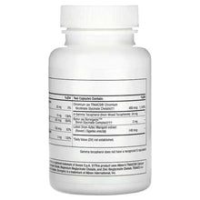 Nutrition supplement bottle back panel with ingredient listing and %DV information