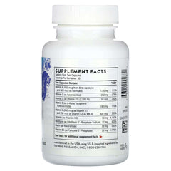 Thorne Basic Nutrients 2/Day UAE vitamin and mineral supplement bottle with detailed supplement facts label