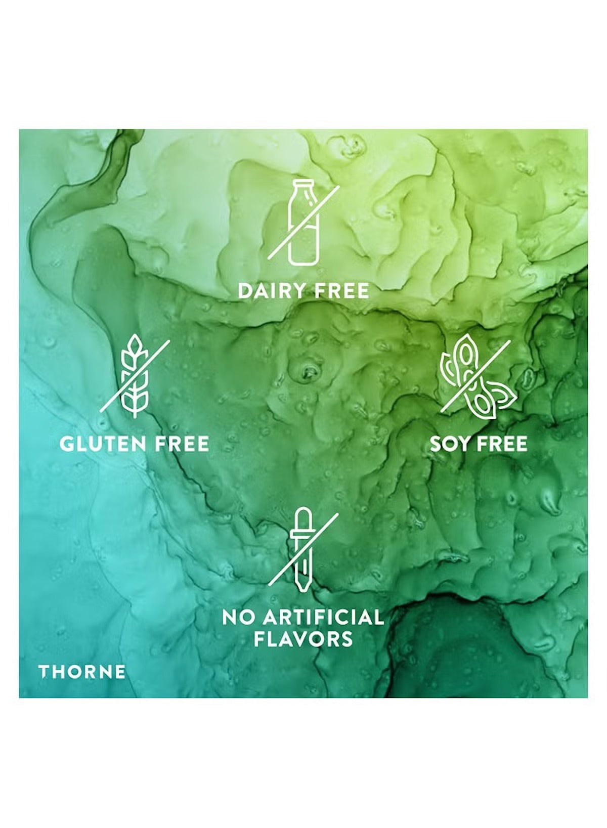 THORNE Creatine Monohydrate Supplement UAE labeled dairy, gluten, soy free with no artificial flavors