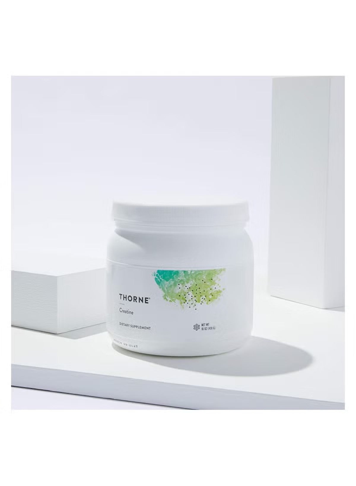 THORNE Creatine Monohydrate Supplement UAE in a white jar for energy and performance support