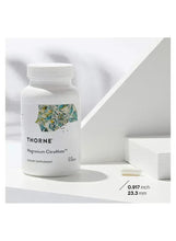 THORNE Magnesium CitraMate supplement bottle with 0.917 inch size mark