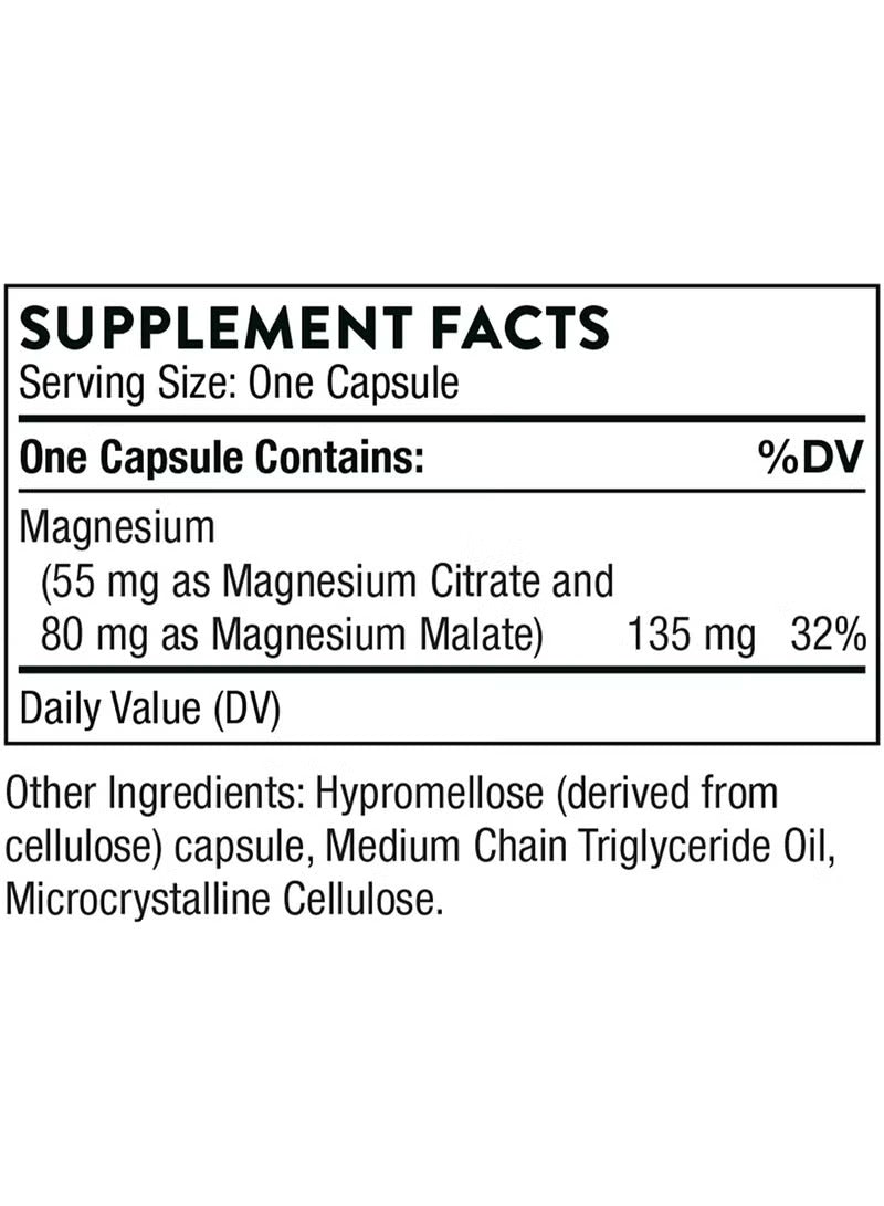 Thorne Magnesium CitraMate capsules UAE with 135 mg of magnesium for dietary support