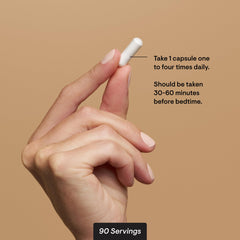 THORNE Magnesium Glycinate Supplement UAE shown with a hand holding a capsule for daily use