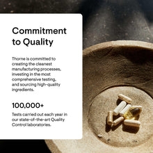 THORNE commitment to quality infographic with capsules illustration