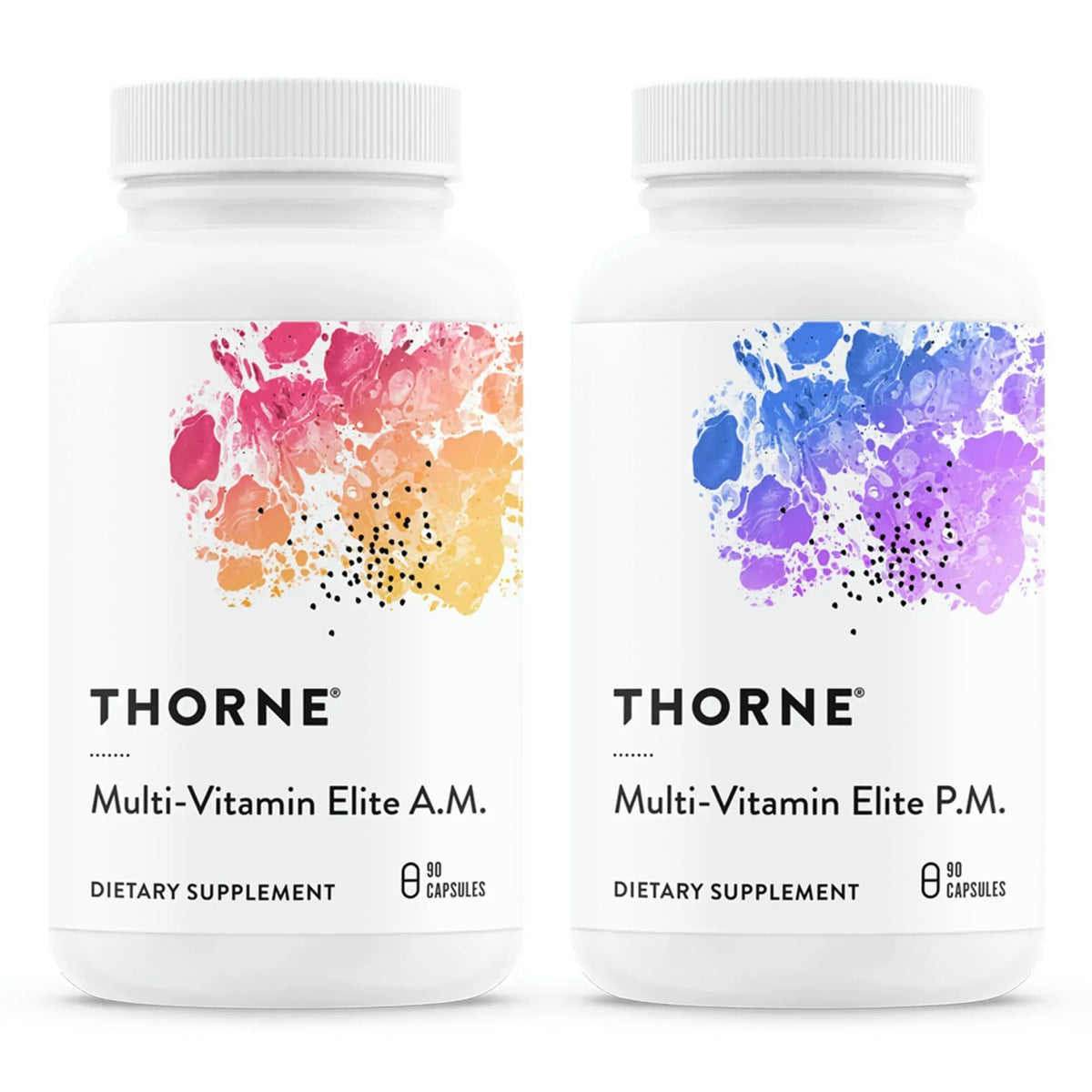 THORNE - Multi-Vitamin Elite - Daily Nutritional Supplement - AM Formula Supports Cellular Energy Production &PM Formula Supports Restful Sleep* - Gluten-Free, Dairy-Free - 180 Capsules - 30 Servings - Mumzar