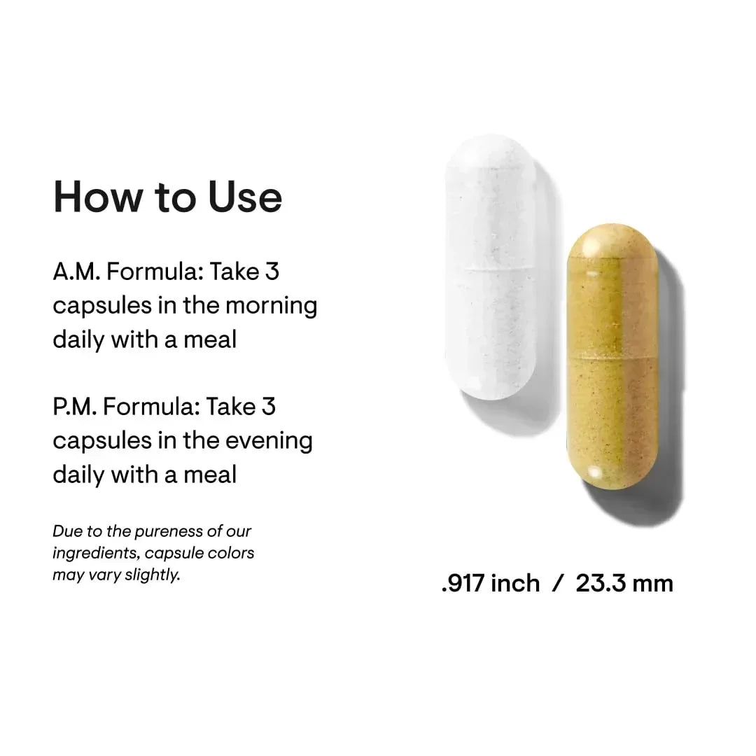 THORNE - Multi-Vitamin Elite - Daily Nutritional Supplement - AM Formula Supports Cellular Energy Production &PM Formula Supports Restful Sleep* - Gluten-Free, Dairy-Free - 180 Capsules - 30 Servings - Mumzar