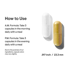THORNE - Multi-Vitamin Elite - Daily Nutritional Supplement - AM Formula Supports Cellular Energy Production &PM Formula Supports Restful Sleep* - Gluten-Free, Dairy-Free - 180 Capsules - 30 Servings - Mumzar