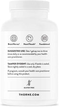 Supplement bottle back label with suggested use, tamper evident note, and gluten-free