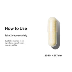 Thorne Basic Nutrients 2/Day multivitamin beige capsule beside How to Use instructions take 2 capsules daily