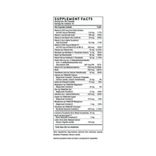Supplement Facts label for THORNE Basic Nutrients 2/Day multivitamin