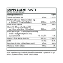 Supplement Facts table with serving size and vitamin amounts plus %DV values