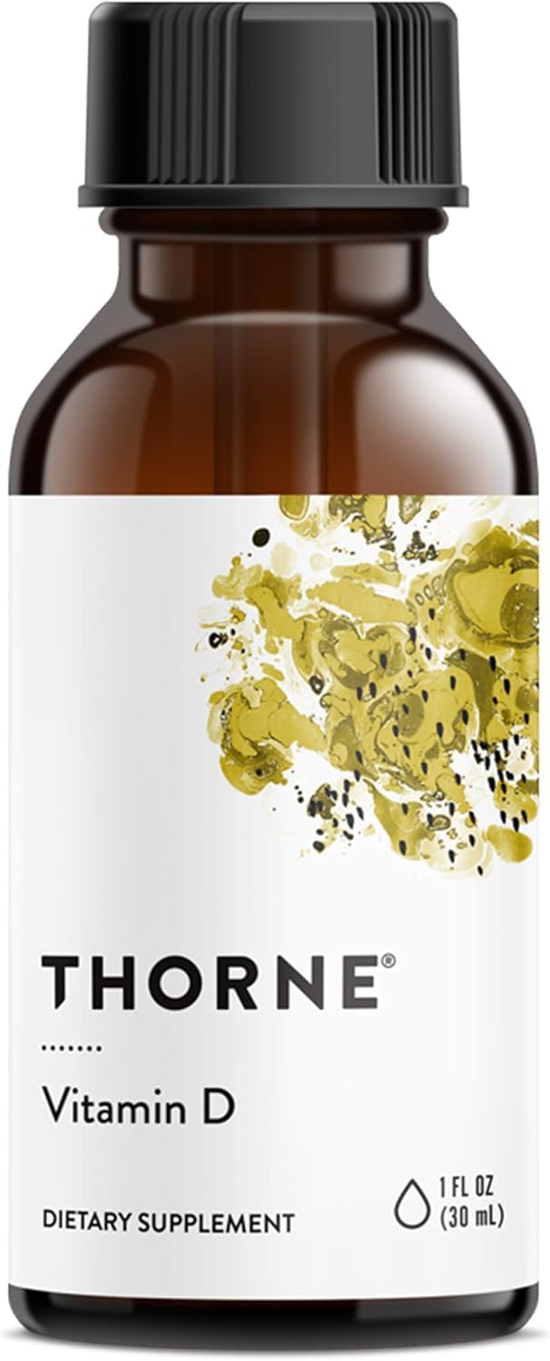 THORNE Vitamin D Liquid Supplement in a 1 fl oz bottle, ideal for maintaining health in UAE