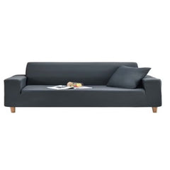 Huitich three seater sofa cover grey with elastic fit and soft fabric for stylish sofa protection