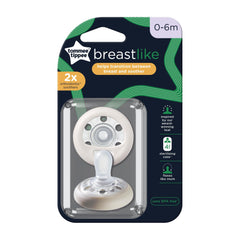 Tommee Tippee breast-like pacifier twin pack for 0 to 6 months with orthodontic silicone soothers and sterilizing case