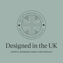 Designed in the UK innovation stamp for parent-care products