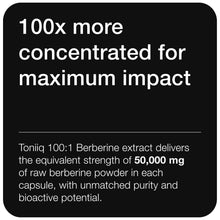 Concentrated berberine graphic stating 100x more for maximum impact.