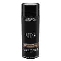 Toppik hair building fibers in medium brown for thickening hair instantly, perfect for use in UAE