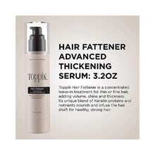 Toppik Hair Fattener Advanced thickening serum 3.2 oz bottle, front label text