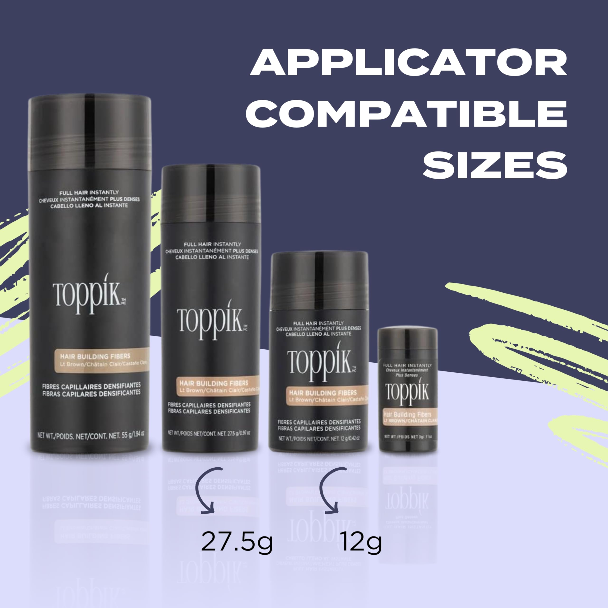 Toppik hair treatment UAE in various sizes, suitable for convenient application and easy use