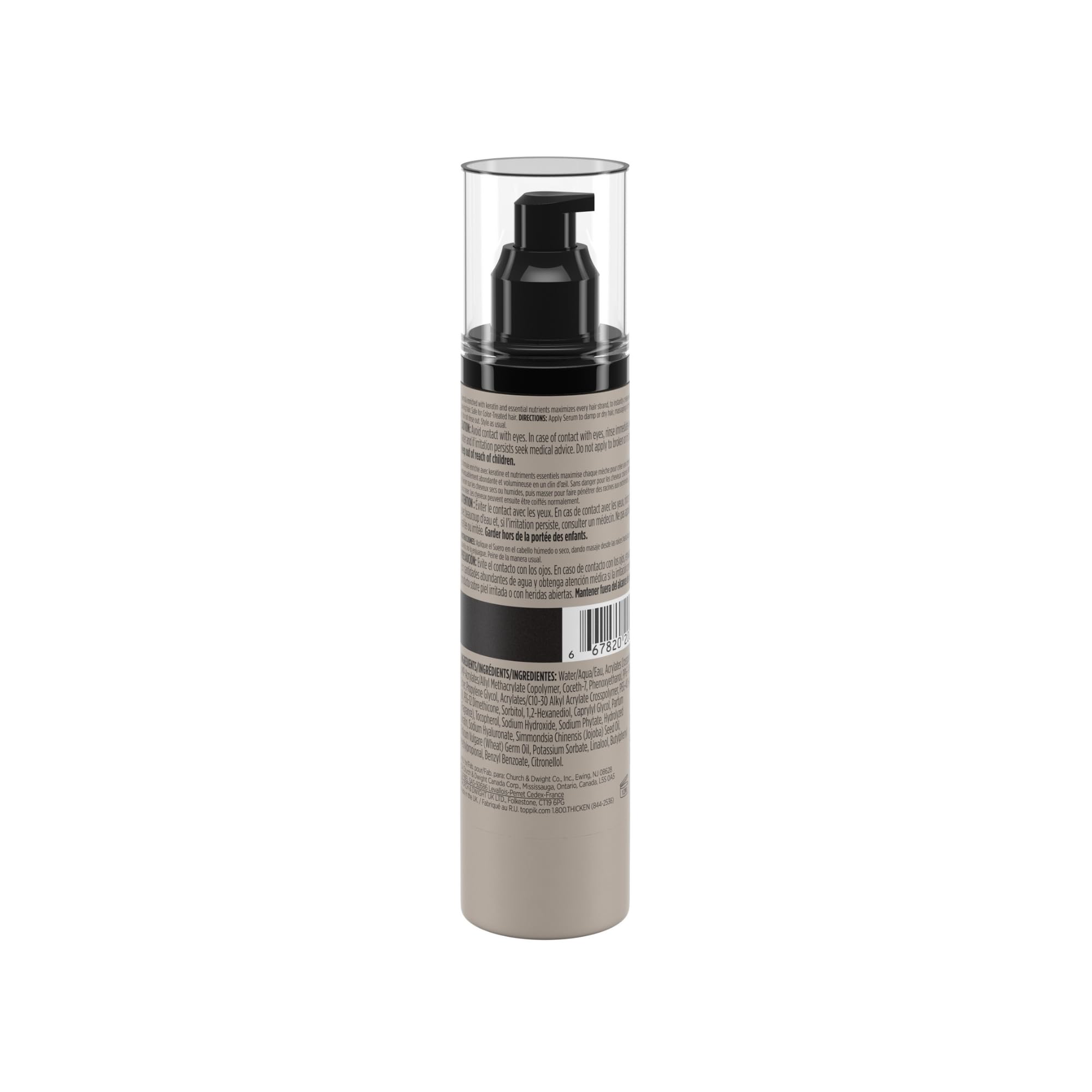 Toppik hair treatment UAE in a sleek pump bottle for effective hair care and styling
