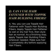 Toppik hair treatment UAE instructions for using hair fatteners with hair building fibers