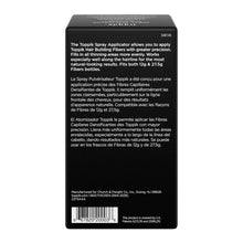 Black back panel of hair spray applicator box with barcode and details