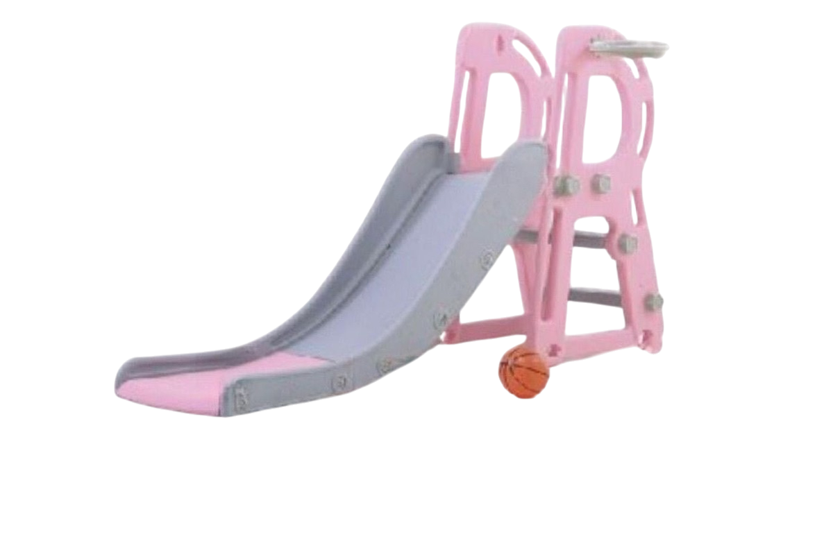Long Slide for Kids – Pink Indoor & Outdoor Playground Slide (160×40×95 cm)