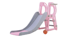 Long Slide for Kids – Pink Indoor & Outdoor Playground Slide (160×40×95 cm)