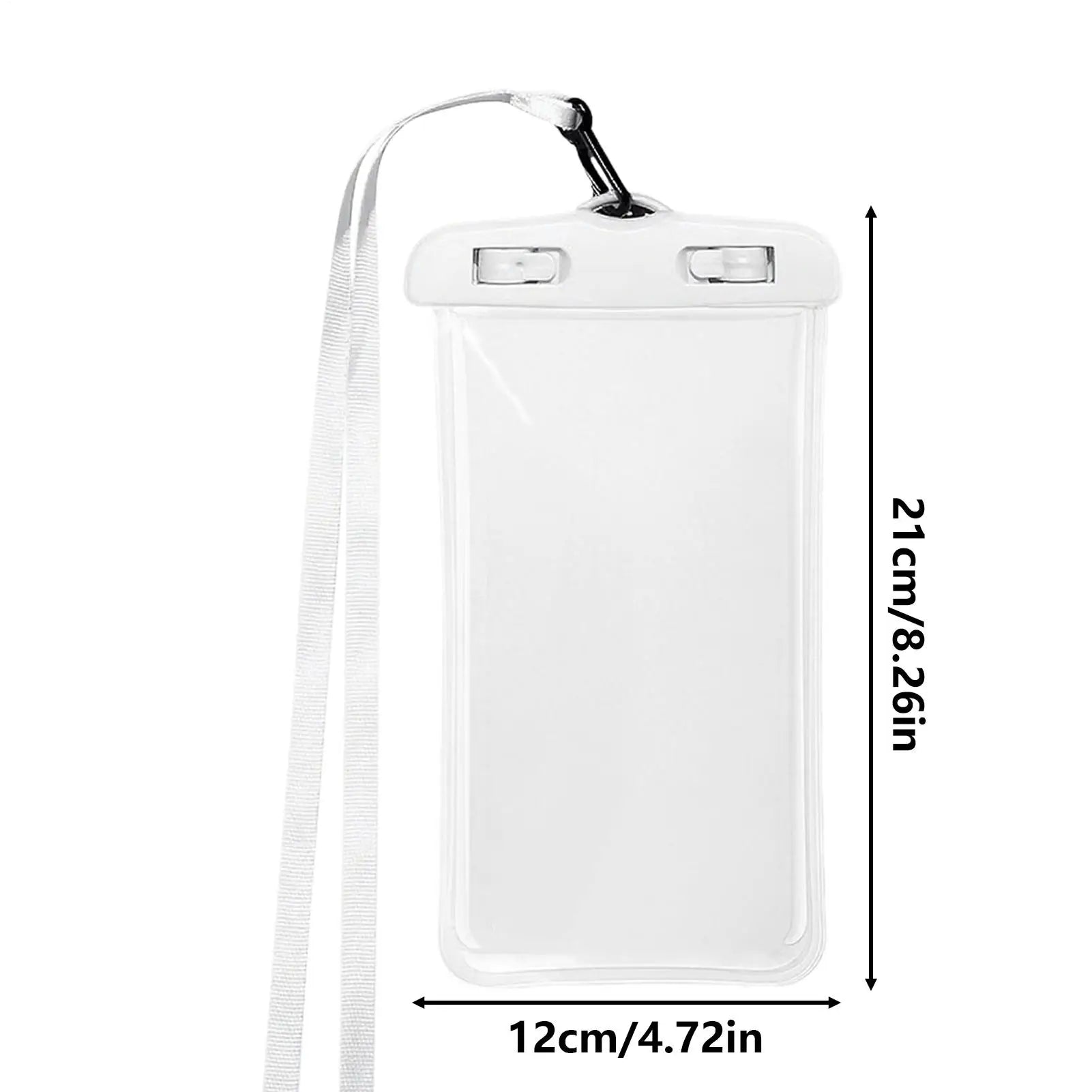 Mumzar transparent waterproof phone pouch for travel with lanyard and secure snap lock fits most phones