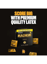 Trojan Magnum large condom value pack with multiple boxed and pouch items