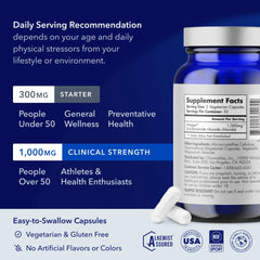 TRU NIAGEN NAD+ supplement in a blue bottle with 1000mg clinical strength for daily wellness