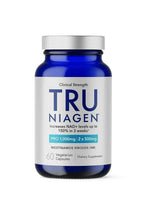 TRU NIAGEN Niagen supplement bottle with white cap and blue label