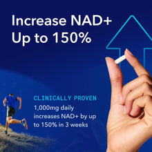 TRU NIAGEN Niagen NAD+ supplement promotional graphic with 150% claim