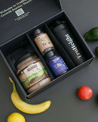 TruHeight supplement gift box with jars and shaker bottle with height growth gummies for kids