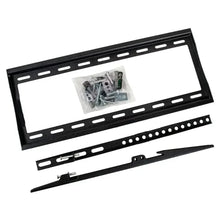 TV wall mount bracket hardware kit, black rails with screws and mounting parts