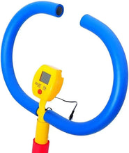 Twist fitness core trainer with blue handle ring and yellow electronic control display