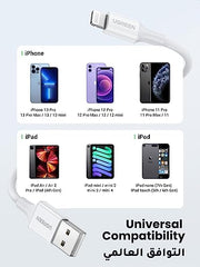 UGREEN Lightning cable for iPhone with universal compatibility for iPhone 13, 12, 11, iPad, and iPod models