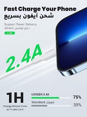 UGREEN Lightning cable for iPhone fast charging 2.4A support Power Delivery with iPhone 13 Pro