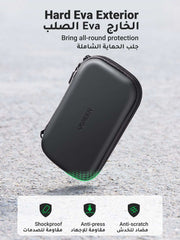 UGREEN shockproof hard drive carrying case with hard Eva exterior for all-round protection
