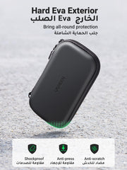 UGREEN shockproof hard drive carrying case with hard Eva exterior for all-round protection