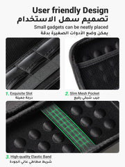 UGREEN shockproof hard drive carrying case with exquisite slot slim mesh pocket and high-quality elastic band