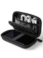 UGREEN shockproof hard drive carrying case with compartments holding external drives and cables