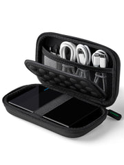 UGREEN shockproof hard drive carrying case with compartments holding external drives and cables