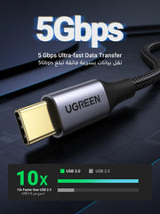 UGREEN USB C cable 2m with 5Gbps data transfer speed and durable braided design