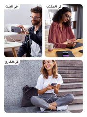 UGREEN USB C to Lightning fast charging cable used by people at home office and outdoors with smartphones