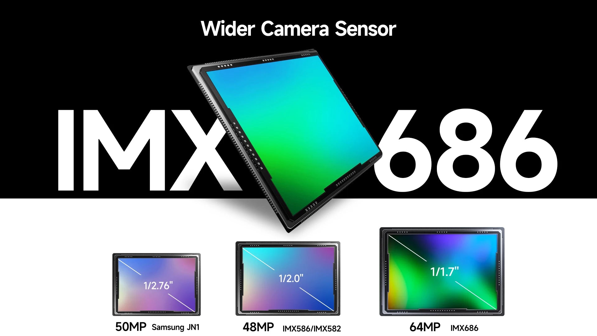 Ulefone Armor 22 rugged smartphone showing IMX686 wider camera sensor graphic and 64MP 48MP 50MP sensor comparison