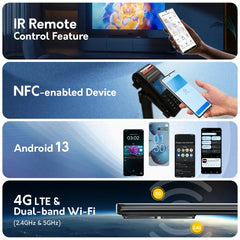 Ulefone Note 17 Pro smartphone showcasing IR remote NFC Android 13 and 4G LTE dual band WiFi features