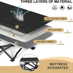 Ultimate Comfort Camping Cot for Adults with Included Pad and Pillow - Mumzar.com