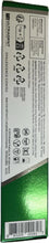 Opalescence whitening toothpaste box side panel with caution and recycling icons
